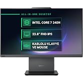 Lenovo ThinkCentre Neo 50a 24 Gen 5 Intel Core 7 240H 32GB 512GB SSD 23.8" FHD Freedos All In One Pc 12SC003YTR 001