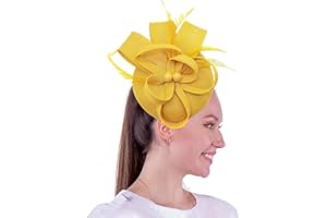 Coolwife Fascinators Sinamay Hat Womens Feather Pillbox Derby Tea Party Hat