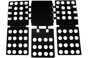 SHIRENE Planche à Plier Les Vêtements,Plastique Linge Plie Vetement Planche Pliage Facile Plieuse a Linge Facile et Rapide pour Les Enfants et Les Adultes de Plier des Vêtements de Différentes Tailles,Noir