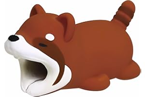 Suneast 2 Pcs Cute câble Animal Bite câble USB Cord Saver Protector Empêche la Rupture Support pour iPhone iPad téléphone Portable Accessoire de Protège - Chiot