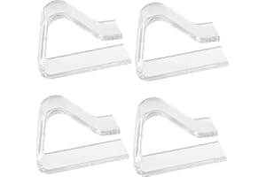 Cleminsta 4 Pcs Pinzas para Mantel Transparente Invisible Firme Clips para Mantel Ajustables Mantel Fijo Plastico Manteles Presilla Ideal para Exterior Jardín, Terraza, Restaurante, Camping (Pequeña)