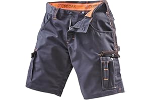 Terrax Workwear Herren Arbeitsshorts mit integriertem Gürtel - Arbeitshose Shorts mit vielen Taschen