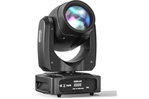 WZYBUTA 150W Teste Mobili LED Luce da Discoteca DMX Luci Palco RGBW con Prisma Effetto per Feste, Natale, Halloween, Spettacoli, Bar, Club