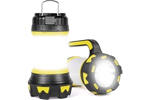 flintronic Rechargeable Camping Lantern, Superbright 1000 Lumen Camping Light, 6 Mode LED Torch Outdoor Searchlight Tent Light, Waterproof Emergency Light with 3600mAh Power Bank for Hiking, Fishing