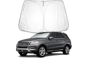 BIXUAN Sonnenschutz kompatibel mit Mercedes Benz M-Klasse GLE-Klasse AMG ML(W166) 2012-2019 Windschutzscheibe für das Auto Frontscheibenabdeckung Windschutz für Frontscheibe Blockiert UV Abdeckung