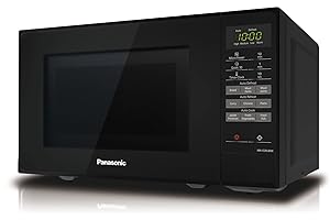 Panasonic NN-E28JBMBPQ Compact Solo Microwave Oven with Turntable, 800 W, 20 Litres, Black, One Size
