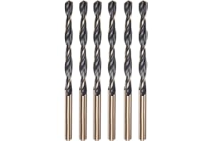Misuyue Foret Metal 2 mm, 6pcs HSS Hélicoïdaux Forets Meche Metal Professional pour Cuivre Fer Inox Alliage Aluminium Bois, Standard DIN 338