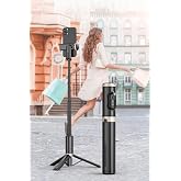 Coverzone Selfie Stick Tripod &ndash; Kablosuz Bluetooth Uzaktan Kumandalı, 360&deg; D&ouml;ner Başlıklı, 215-730 mm Ayarlanabilir, iOS ve A