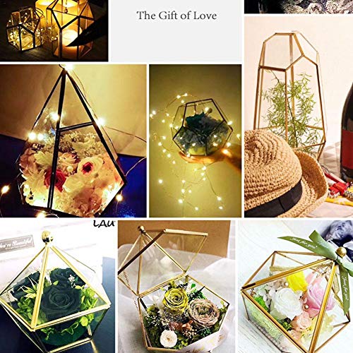 Preisvergleich Produktbild Schmuckkästchen mit Sechs-seitige Schmuckschatulle Glasgeometrie Blume Zimmer Schmuckschatulle Aufbewahrungsbox Dekoration Kunsthandwerk für Schlafzimmer, Wohnzimmer, Arbeitszimmer, Büro