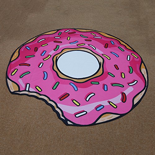 GWELL Interessant Rund Strandtuch Yoga Matte Tischdecke Dekor Wandbehang donuts - 3