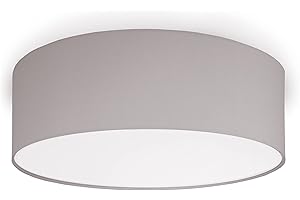 youngDECO® Plafonnier 4xE27, grand abat-jour Ø45cm en tissu (coton), plafonnier pour chambre d'enfant, salon, chambre à coucher et bureau, 100% fabriqué dans l'Union européenne