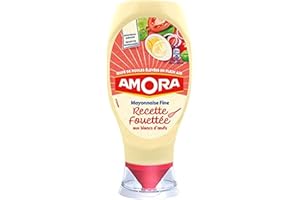 Amora Mayonnaise fine aux blancs d'oeufs, recette fouettée - Le flacon de 398g