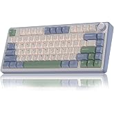 Aula F75 Mechanical RGB TKL Gray Switch Wireless Macro Hot Swap Keyboard Pastel