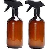 Bocotoer 500ml Homes Leere Braunglasflasche Sprühflasche Glas aus Braunglas für Pflanzen Friseur Packung mit 2