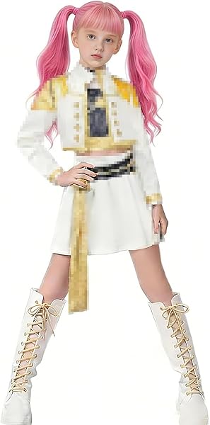 LXYYDS Costume de Cosplay D'anime pour Enfant, 3 Pièces Animé Costume Cosplay, Cos-play Deguisement pour Filles, Mädchen Costume für Karneval Cos-play, Pour Halloween Party Carnival Tenue - 1