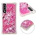 Produktbild Kirstall Diamond Sequins Sparkle Glitter Gummi Hülle für Huawei P30 Lite,Kreativ Niedliche Bling Glitzer Flüssige Soft Ultra Dünn Crystal Clear Transparent Colorful Cartoon Silikon Gel TPU