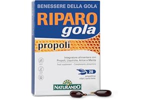 NATURANDO RIPARO GOLA PROPOLI 20 AMPOLLINE Effetto lenitivo gola e faringe