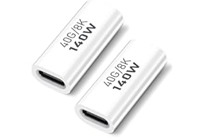 AIYEEN Złącze USB C żeńsko-żeńskie (zestaw 2 sztuk), złącze USB4.0 typu C 40 Gb/s 140 W złącze do transferu danych typu C OTG dla iPhone 15 PC Laptop Tablet telefon