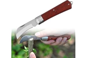 TUKNN Navaja para Injertar de Jardinería - Cuchillo de Injerto Plegable de Acero Inoxidable para Árboles y Jardín - 1 PC