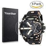 Youniker 5 Pack Diesel Displayschutzfolie, Diesel Displayschutzfolie Folien für Diesel Herren Armbanduhr dz7350 MR Daddy Crystal Clear HD, Kratzfest, Keine Fingerabdrücke, blasenfrei Film
