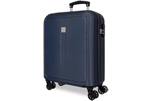 Roll Road Camboya Maleta de Cabina Azul 40x55x20 cms Rígida ABS Cierre de combinación Lateral 37L 2,56 kgs 4 Ruedas Dobles Equipaje Mano