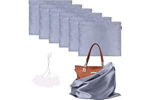 GONGKANGYUAN Pack of 6 Shoe Bag Drawstring Bag Storage Bag Silk Handbags Drawstring Bag for Handbag Purse Pocket Books Shoes Boots, gray, shoe bag