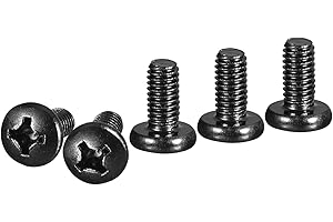 DTGN M6x12mm Pan Head Machine Screws, 20Pcs M6 Phillips Drive, Metric Coarse Full Thread, Steel Black Oxide Finish, Screws Bolts Kit