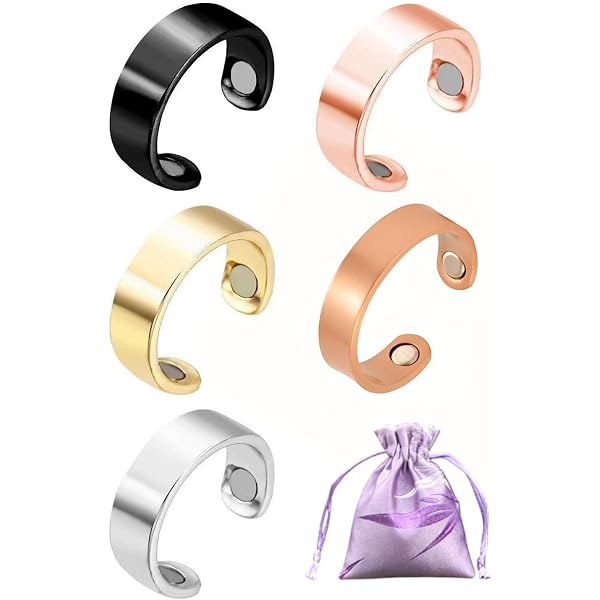 Anello Magnetico In Rame Puro Regolabile – Fatto A Mano Con 2 Magneti, Spedizione Gratuita UK