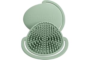 Shnuggle Cradle Cap Brush | Super Soft Silicone Baby Scalp Brush & Comb | Gentle Cradle Cap Treatment for Newborns | Baby Bath & Shampoo Accessory | Sage