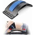 Shopiable Store Back Stretcher, Lumbar Stretching Device with 3 Adjustable Settings for Upper and Lower Back Pain Relief, Spinal Pain Relieve, Back Massager Tool (Black)