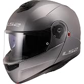 LS2, Casco modular moto STROBE II matt titanium, XS