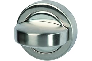 Alpertec 28020870 Edelstahl BI Color Badezimmer/WC Drehriegel für Rosettengarnituren, Türbeschläge, Verriegelung