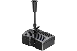 SunSun CUF-5000 Filtre, Pompe Fontaine et Clarificateur 3 en 1-316 x 263 x 467 mm - 2000 l / 42 W/UVC 9 W/refoulement Max. 2 m - stérilisateur écumeur pour bassins