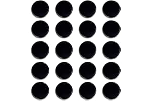 Qualsen Imán para Nevera, Paquete De 20 Imanes para Nevera, Pizarra Blanca Magnética Resistente, Imanes para Taquillas, Imanes De Oficina (Negro)