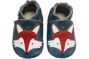 Bemesu Pantoufles en Cuir Chaussures rampantes pour bébés Pantoufles Filles et garçons Enfants Premiers Marcheurs en Cuir 0-24 Mois UE 18-24