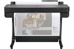 ‎HP HP DesignJet T630 Großformatdrucker, 36 Zoll, bis zu A0, mobiles Drucken, Wi-Fi, Gigabit Ethernet, Hi-Speed USB 2.0, 1 Jahr Garantie (5HB11A), Schwarz