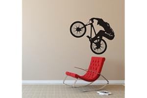blattwerk-design WANDTATTOO - Dirt-Bike - Fahrrad - Sport Größen (770 mm x 600 mm, Schwarz)
