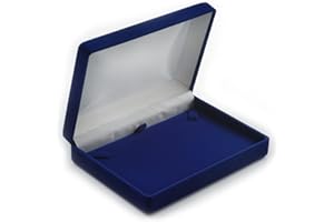 Avalaya Luxury Blue Velour Brooch/Pendant/Earring/Comb Jewellery Box