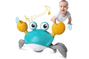 MISTEP Crawling Crab Toys, Baby Sensory Toys for 6 - 12 Months Old Baby Boys, Birthday Gift for 12 3 Years Old Boys Girls, Crawling Crab Toys 3+ Years Old Montessori Toys for Babies and Kids