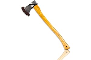 Xforst Ascia Spaccalegna X-UW12 – Accetta 70 cm con Manico in Legno di Hickory & Testa in Acciaio Forgiato – 1,65 kg – Conforme DIN 5131 TÜV/GS