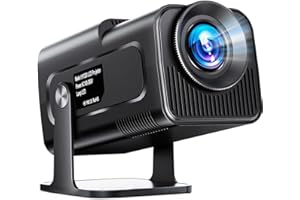 ALWTNIET Mini Proiettore Portatile Android 11 Auto Keystone, Proiettore 4K 1080P Nativo 10000L Supporto 5G WiFi e BT5.0, Rotazione di 180 Gradi, Corto Raggio Adatto per il Home Theater e Telefono