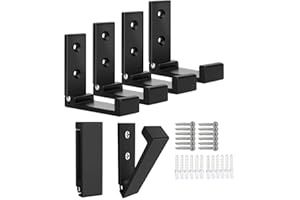 OHIYO 6Pcs Foldable Hooks for Hanging Coat & Bags & Hat & Key Wall Mounted Heavy Duty Aluminum Alloy Folding Coat Hooks with 12pcs Screws for Headphones Holder or Wall Hanger Hook (Black)