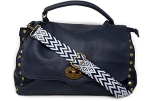 Emila Borsa borchie donna a mano borchiata da lavoro ufficio tipo bag messenger postina grande capiente con tracolla porta documenti shopping shopper ecopelle primavera estate 2024