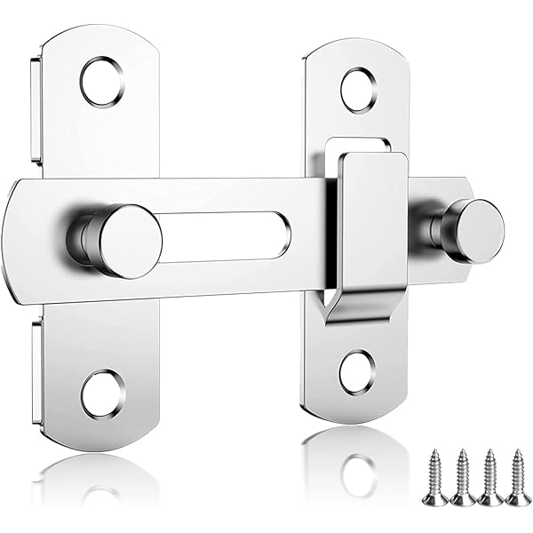 Serratura A Catenaccio Scorrevole In Acciaio Inox - Con Chiavi E Viti, Per Cancelli E Porte - Foto 5