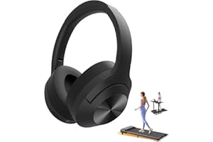 Kiddoza Noise Cancelling Headphones Wireless for Treadmill-Black