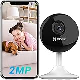 EZVIZ Telecamera di sicurezza interna Full HD C1C-B, risoluzione 1080p, rilevamento del movimento, audio bidirezionale, H.265