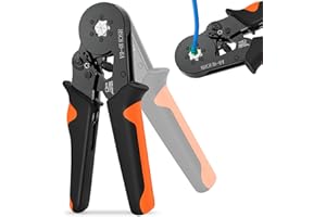 Idota Pinza crimpatrice 0,08 – 10 mm², pinza crimpatrice esagonale per connettori di crimpatura isolati non isolati