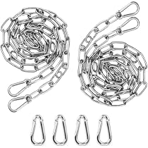 Chaîne Acier Mbsomnus 10m - 3mm - Galvanisée - 2 Mousquetons - Antivol, Chien, Clôture