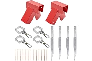 TRIBECCO Kit de construction d'une balançoire d'aire de jeux, balançoire de jardin, balançoire pour enfants | Fabriqué dans l'Union européenne (100°, rouge)