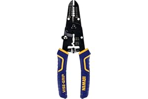 IRWIN Vise-Grip Wire Stripping Tool/Wire Cutter, 7-Inch (2078317), Blue
